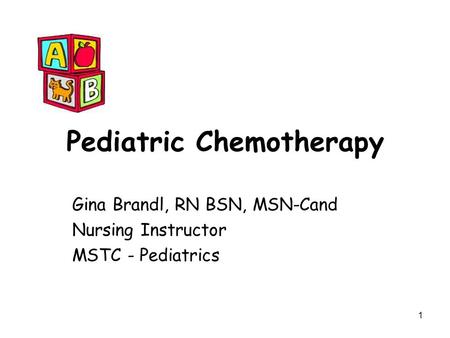 Pediatric Chemotherapy