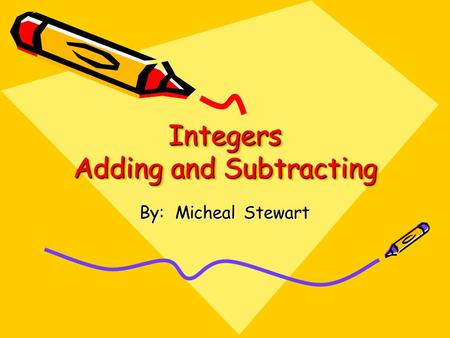 Integers Adding and Subtracting