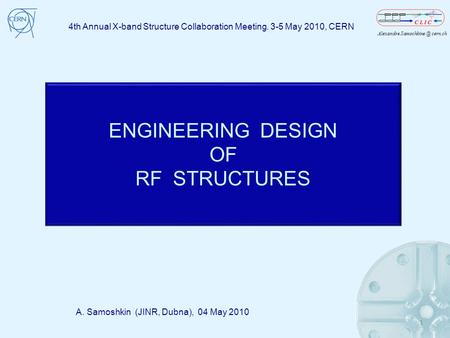 ENGINEERING DESIGN OF RF STRUCTURES