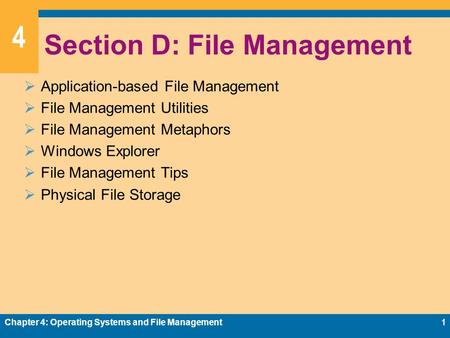 Section D: File Management