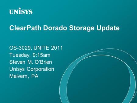 ClearPath Dorado Storage Update