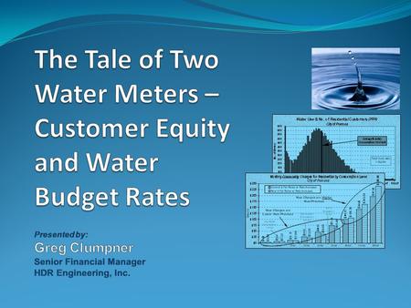 Discussion Topics Overview of Water Rates in California Legal Framework of Water Rates Water Consumption Patterns Empirical Data – City of Fresno The.