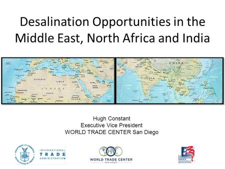 Desalination Opportunities in the Middle East, North Africa and India