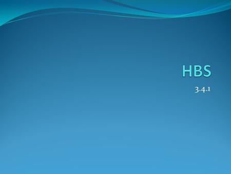HBS 3.4.1.