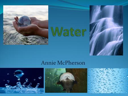 Annie McPherson W HY DO WE NEED WATER ??? Everyone needs water! We use it to clean equipment, dishes and ourselves. We need to conserve water and not.