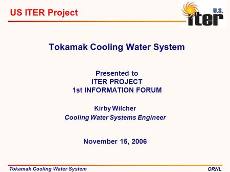 Kirby Wilcher Cooling Water Systems Engineer