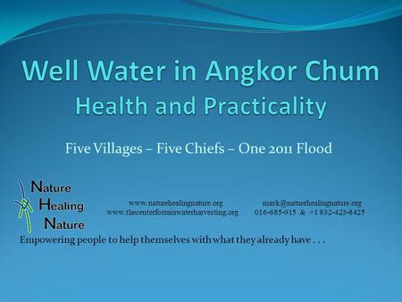 Five Villages – Five Chiefs – One 2011 Flood   016-685-915.