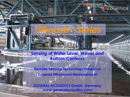 UltraLab®-Series Sensing of Water Level, Waves and Bottom Contours