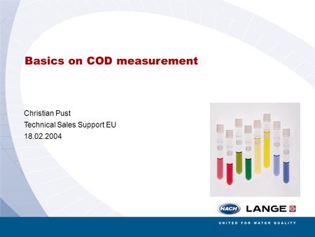 Basics on COD measurement