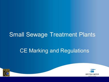 Small Sewage Treatment Plants