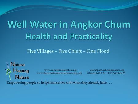 Five Villages – Five Chiefs – One Flood   016-685-915 &