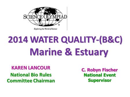 2014 WATER QUALITY-(B&C) Marine & Estuary