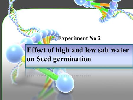 Experiment No 2. 5 Experiment Material and Chemicals Overview Introduction Procedure Objective 1 2 3 4.