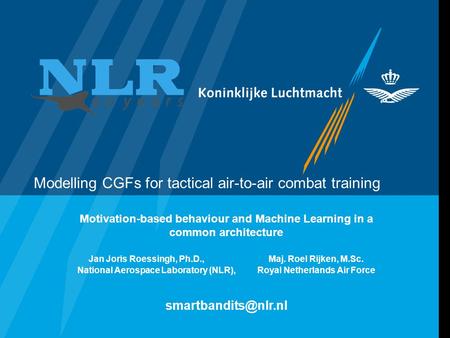 Modelling CGFs for tactical air-to-air combat training