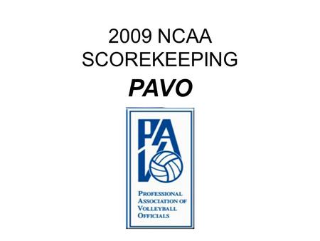2009 NCAA SCOREKEEPING PAVO.