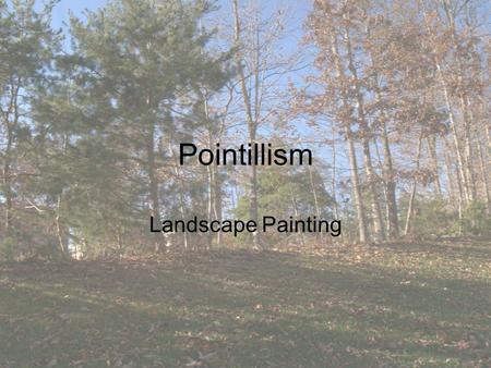 Pointillism Landscape Painting.