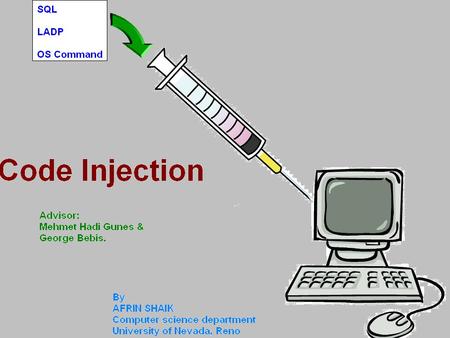 What is code injection? Code injection is the exploitation of a computer bug that is caused by processing invalid data. Code injection can be used by.