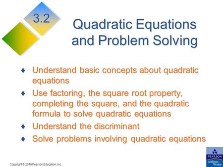 Quadratic Equations and Problem Solving