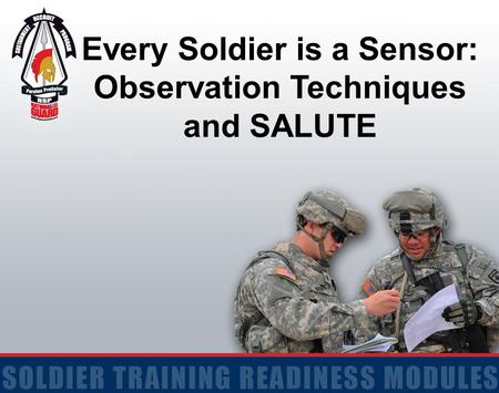 Every Soldier is a Sensor: Observation Techniques and SALUTE.