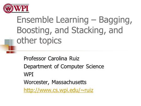 Ensemble Learning – Bagging, Boosting, and Stacking, and other topics