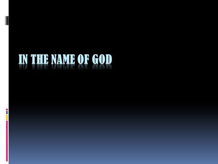 In the name of god.