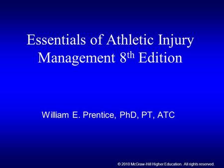 Essentials of Athletic Injury Management 8th Edition