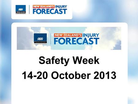 Safety Week 14-20 October 2013. KNOW IT AND CHANGE IT.