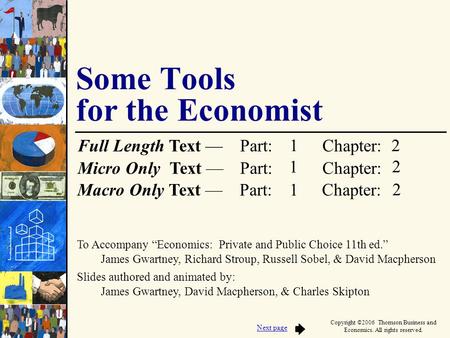Some Tools for the Economist