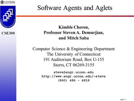 Software Agents and Aglets