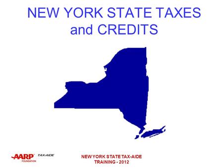 NEW YORK STATE TAXES and CREDITS