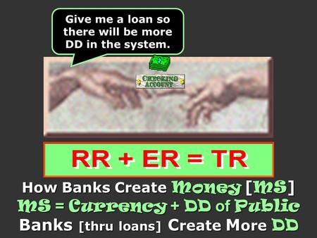 MS = Currency + DD of Public Banks [thru loans] Create More DD