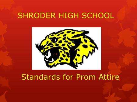 Standards for Prom Attire