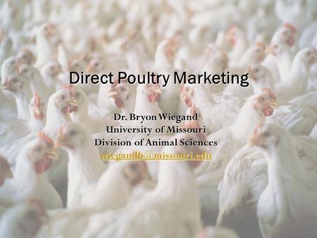Direct Poultry Marketing