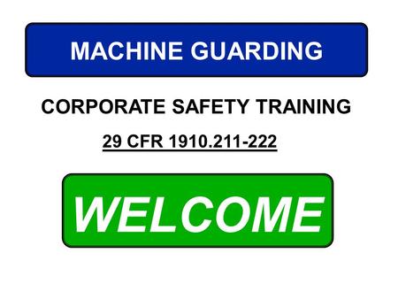 CORPORATE SAFETY TRAINING