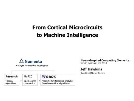 From Cortical Microcircuits to Machine Intelligence