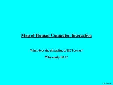 Map of Human Computer Interaction