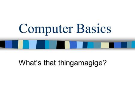 computer basic presentation