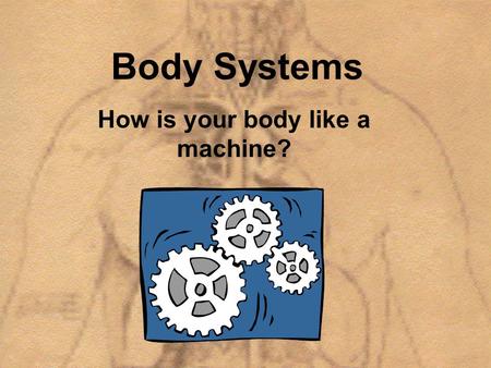 How is your body like a machine?