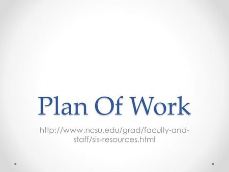 Plan Of Work  staff/sis-resources.html.