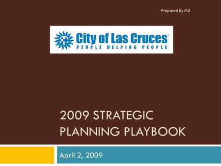 2009 Strategic Planning playbook