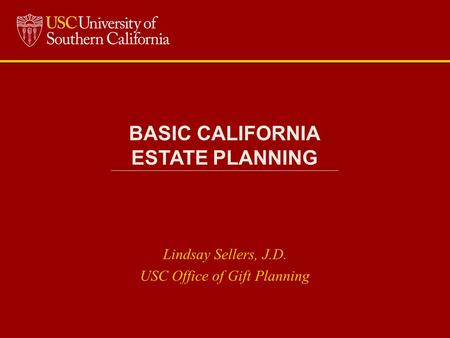 USC Office of Gift Planning