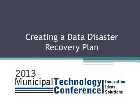 Creating a Data Disaster Recovery Plan. What is a DR Plan? Is your best solution to: Continuous business services Prompt and smooth recovery Prepare for.