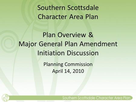 Planning Commission April 14, 2010