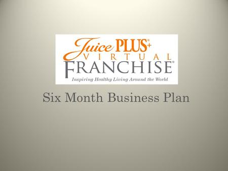 Six Month Business Plan