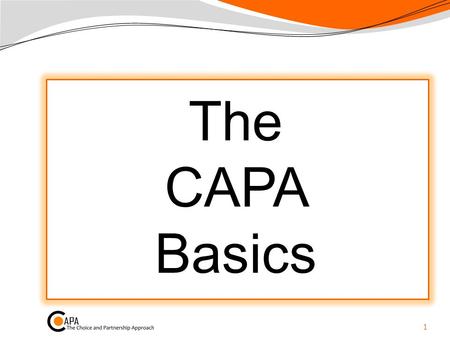 The CAPA Basics.