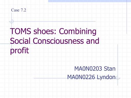 TOMS shoes: Combining Social Consciousness and profit
