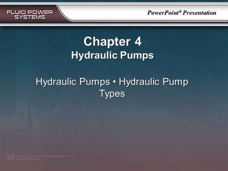 Hydraulic Pumps • Hydraulic Pump Types