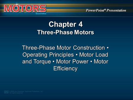 Chapter 4 Three-Phase Motors
