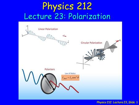 Lecture 23: Polarization