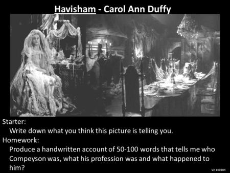 Havisham - Carol Ann Duffy
